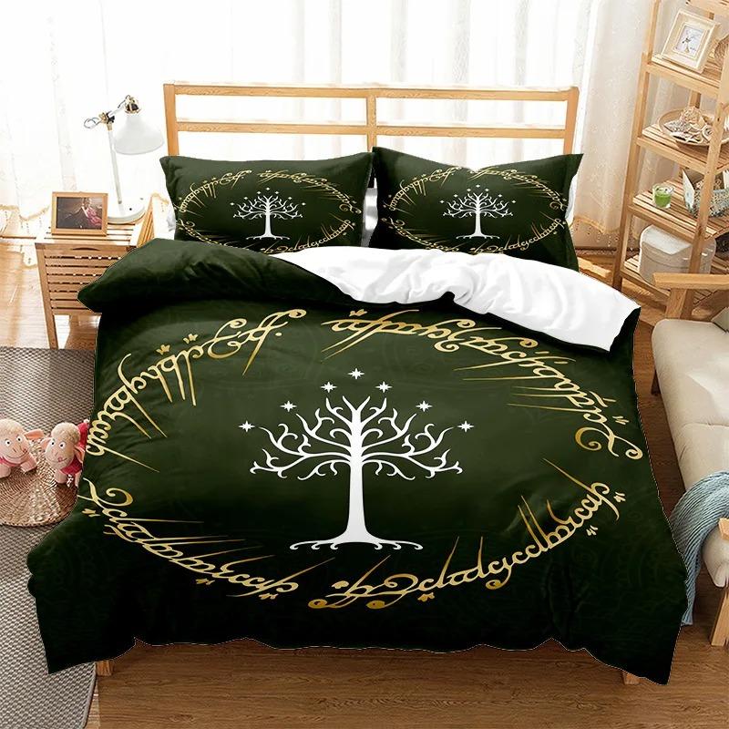 Japanese Duvet Cover Branch of A Flourishing Sakura Tree Flowers Cherry Blossoms Spring Art Polyester Bedding Set Full/King Size