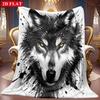 Artistic Throw Blanket Soft Warm Bedspread Intricate Sketch Design Couch Bed Bohemian Aesthetic Room Decor