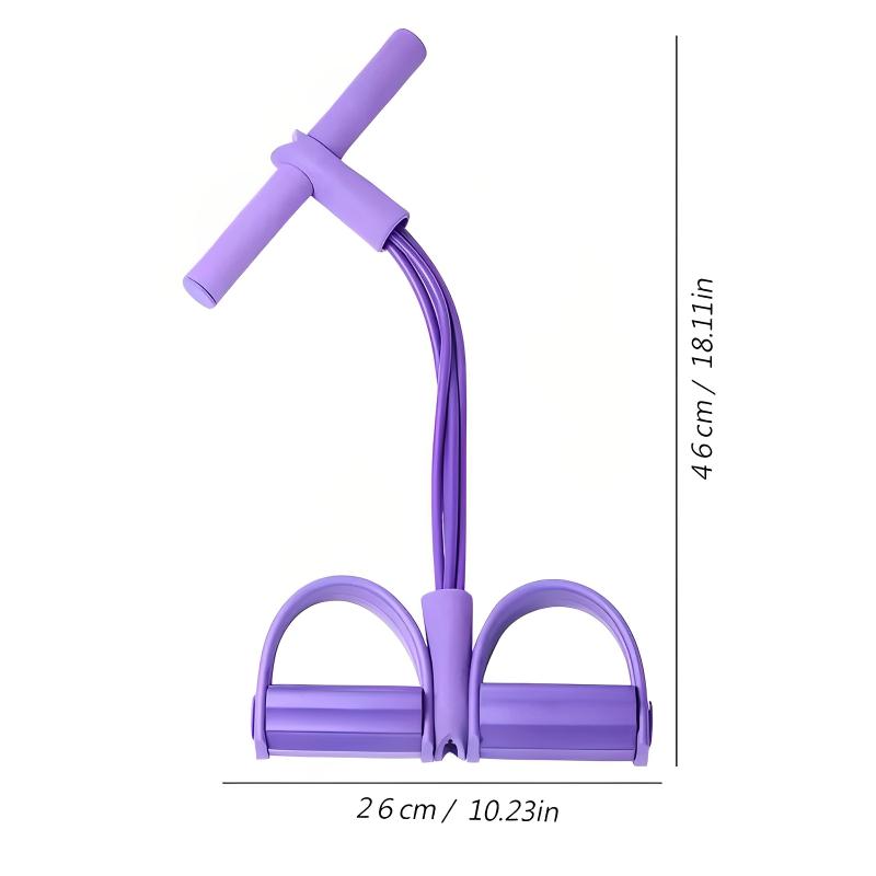 Tensioner a Pedale a Quattro Tubi Attrezzatura Multifunzionale per il Fitness Domestico Yoga Addominali Rinforzo Banda Elastica Corda di Tensione