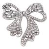 Alloy Lapel Pin Sparkling Rhinestone Bow Brooch, Mini Bowknot Shaped Bag Decoration Brooch Pin, Clothing Jewelry Accessory for Women Girls