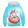 Unicorn 3D Hoodie Children Girls Spring Fashion Long Sleeve Printed Animal Hoodie Loose Cotton Sport Hooded Tops