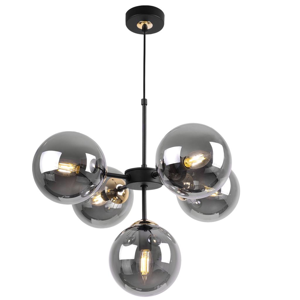 Ceiling Hanging Lamp Chandelier Loft Glamour Black