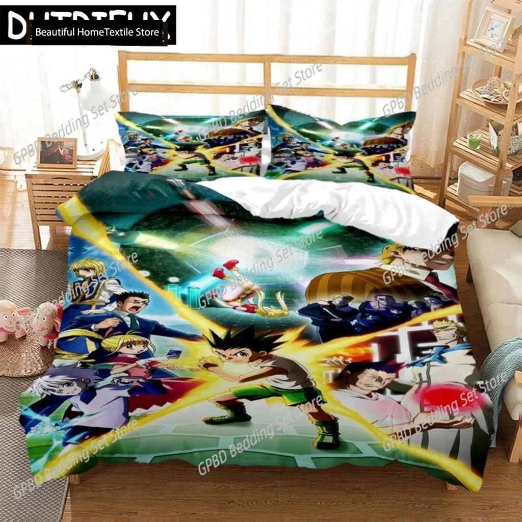 Luxury  New 3D Print HUNTER×HUNTER Digital Print Polyester Bedding Sets Boys Covers Duvet Cover Set For Teens Bedding Set