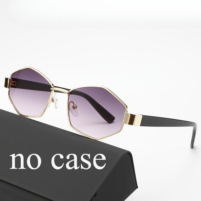 

Європейський та американський стиль багатокутні металеві сонцезахисні окуляри квадратні круглі окуляри для обличчя трендові брендові окуляри