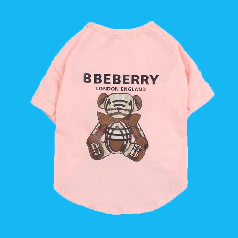 

Одежда для собак, рубашка с героями мультфильмов, одежда для собак, супер маленькая одежда, футболка с милым принтом медведя, весна-лето, черная милая Ropa Perro S розовый