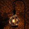 Moroccan Metal Hanging Lamp Battery Powered 29.5cm Tall Cordless Table Lamp for Home Decoration for Living Room Weddings
