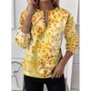 Women's Pullover Sweatshirt Zip Up Sweatshirts Floral Graphic Fashion Casual Long Sleeve Crew Neck Regular Tops Street Dailywear Zipper Print