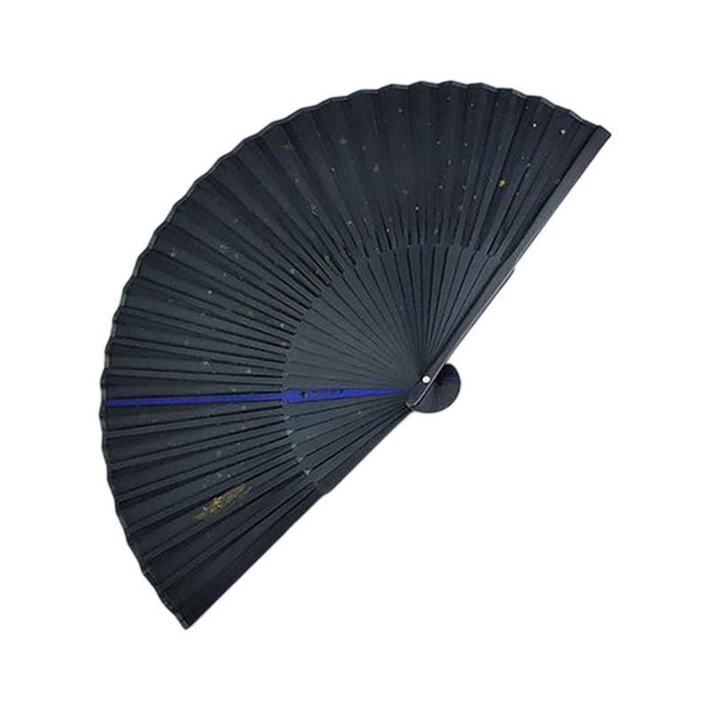 2025 Trendowy Klasyczny Gwiaździsty Jedwabny Składany Wachlarz, Chiński Japoński Tkanina Bambusowy Składany Taniec Wachlarz Ręczny