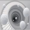 Modern Spiral Staircase White Ball 3D Mural Wallpaper Bedroom Living Room Background Wall Home Decor 3D Fresco