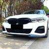 Carbon Fiber Black Front Bumper Spoiler Lip For 2019-2022 Bmw  G20 M340I M-Sport