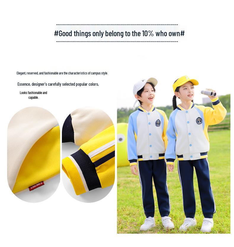 Frühlings- und Herbst-Kindergarten- und Grundschul-Sportuniform-Set