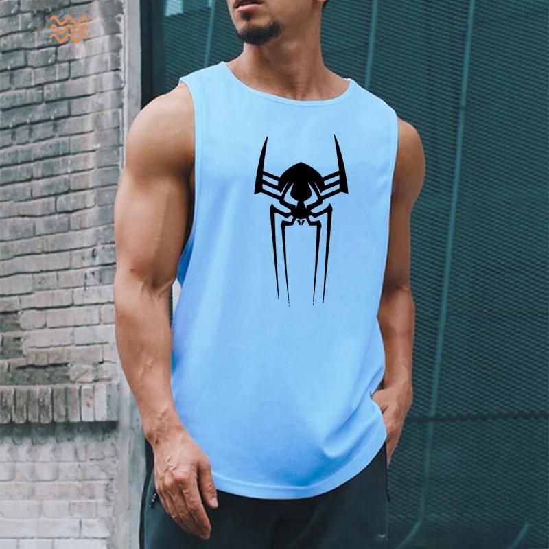 Sommer Herreklær Gym Tank Topper Basketball Sportsklær Hurtigtørkende T-skjorte uten erme Trening Fitness Vest Pustende Singlets