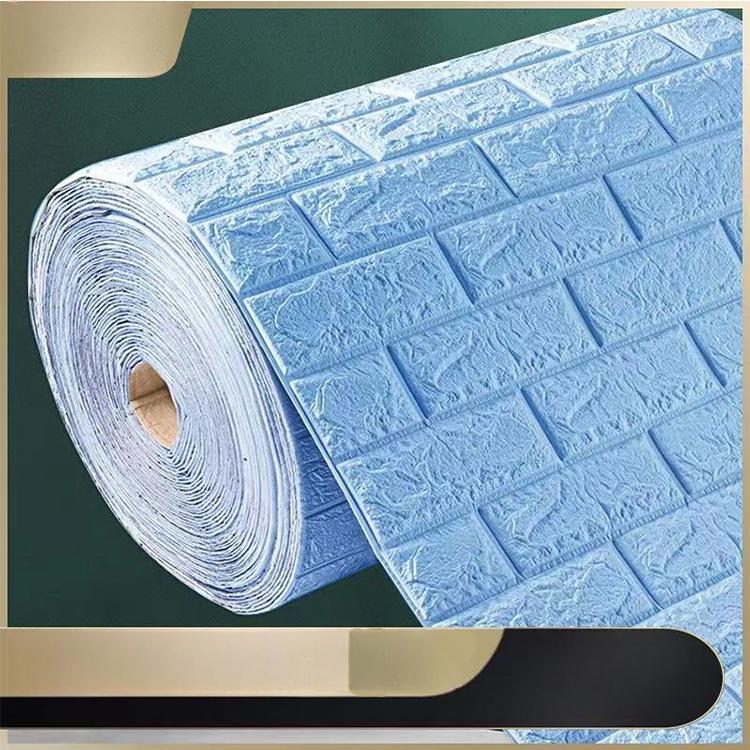 

3D Наклейки на кирпичную стену DIY Декор Самоклеящиеся Водонепроницаемые Обои для детской комнаты, спальни, кухни, домашнего декора стен 70cmx5m синий