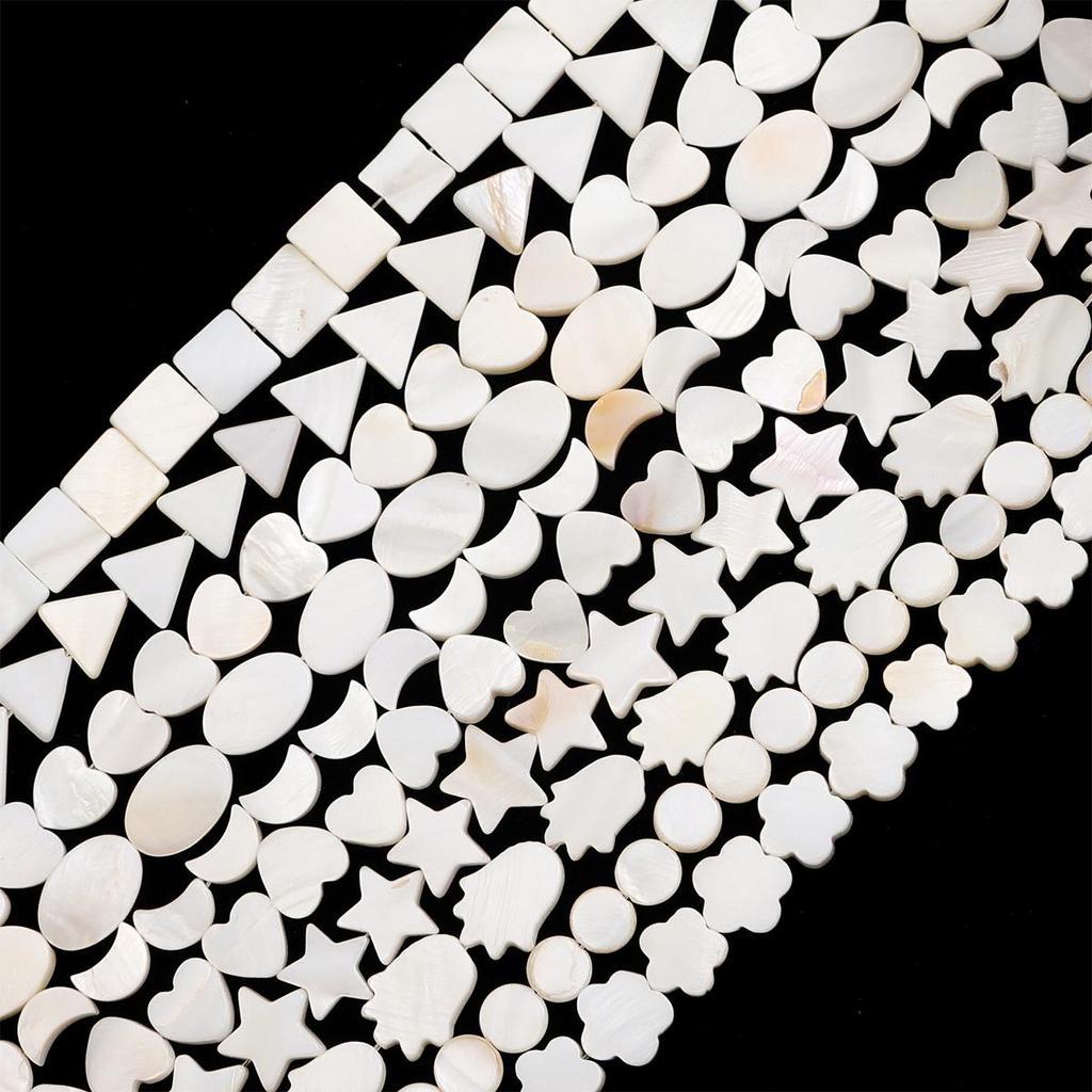 22-115Pcs Natural Freshwater Shellfish Geometry Beads For DIY Necklace Bracelet Earrings Jewelry Making