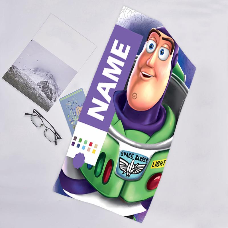 1pc Toy Story2 Beach Towel with Custom Name, Beach/Swimming/Bath/Picnic/Camping Towel, Suitable for Seaside Beaches