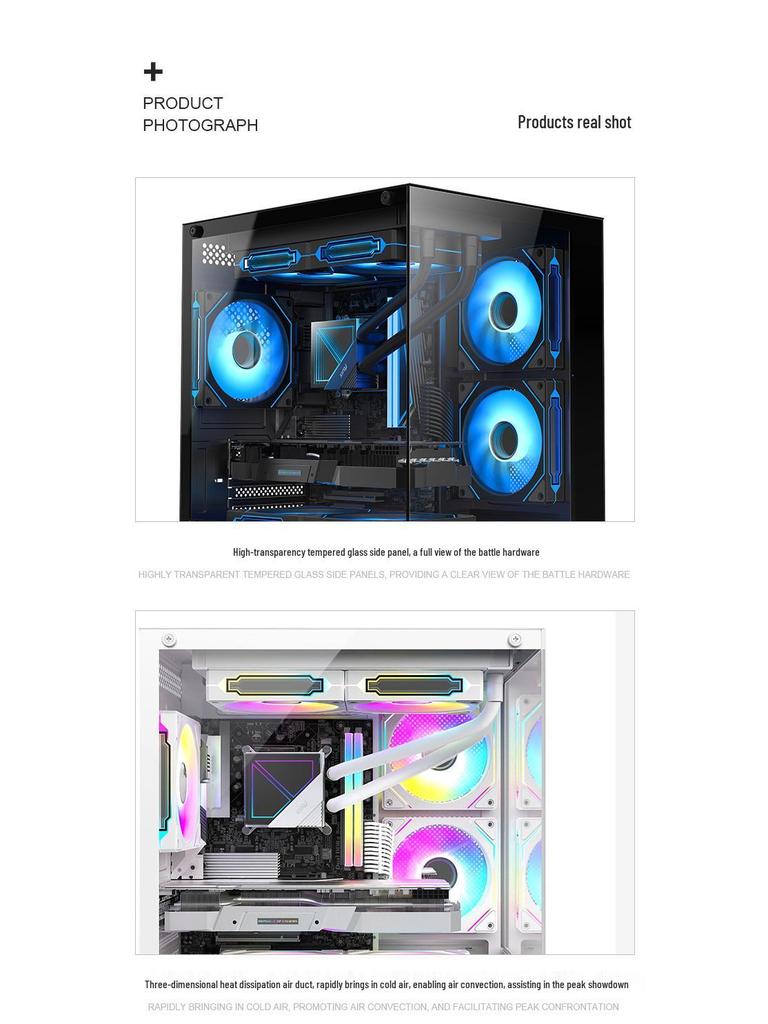 Seaview MATX Water-Cooled Gaming Case with Panoramic View