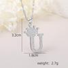 Copper Micro-Inlaid Zircon Crown Letter Pendant Necklace - Hip-Hop Silver Fashion