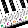 YPTSYSYS Piano Sticker for Beginners, Removable stickers with notes on the piano keyboard for learning, Full-size, 88 keys, made of silicone