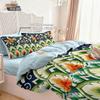 Duvet Cover Set med Keramiskt Kakelmönster - Digitaltryck, 3-delat Sängkläder