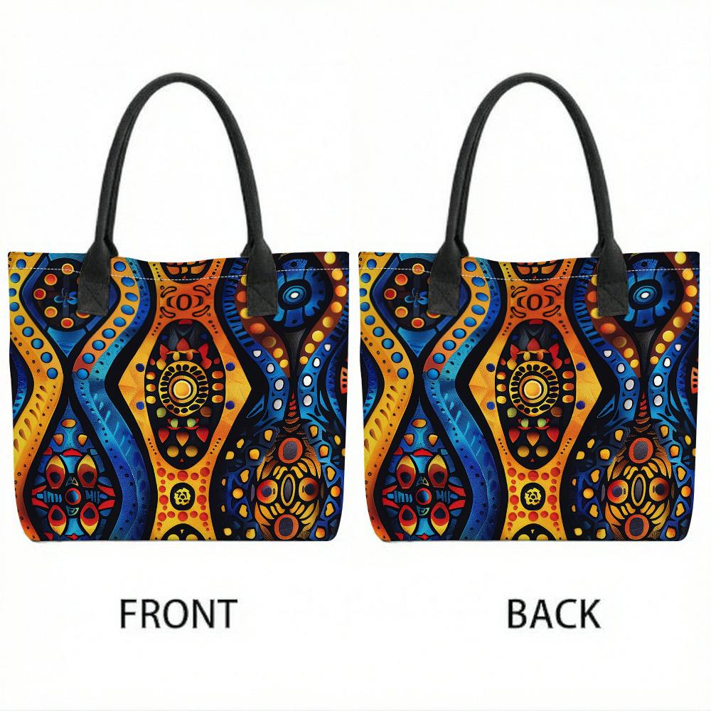 Bohemian Tribal Print Large Capacity Tote Bag for Daily Use