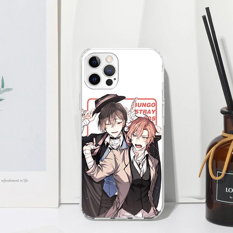 Bungo Stray Dogs Double Black Phone Case For Iphone 17 Air 16 15 Plus 16E 14 Pro Max 13 Mini 12 11 7 8 SE Fundas Soft Back Cover