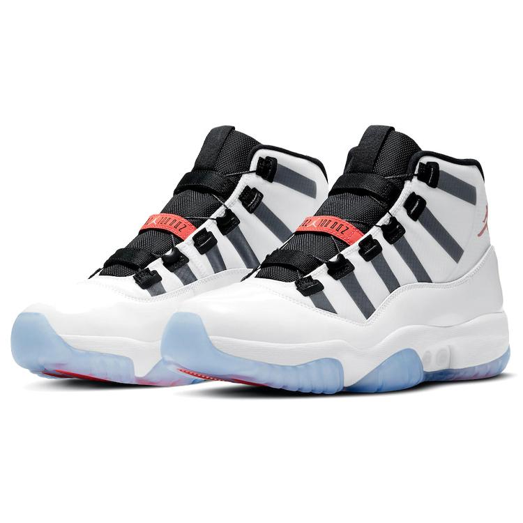 Jordan Air Jordan 11 Adapt Ch Mid top Vintage Basketball Shoes Men's Black White Red Asian Version DD3522-100