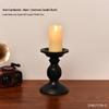 American Retro Roman Column Black Scented Candle Holder: Bedroom Desktop Decoration