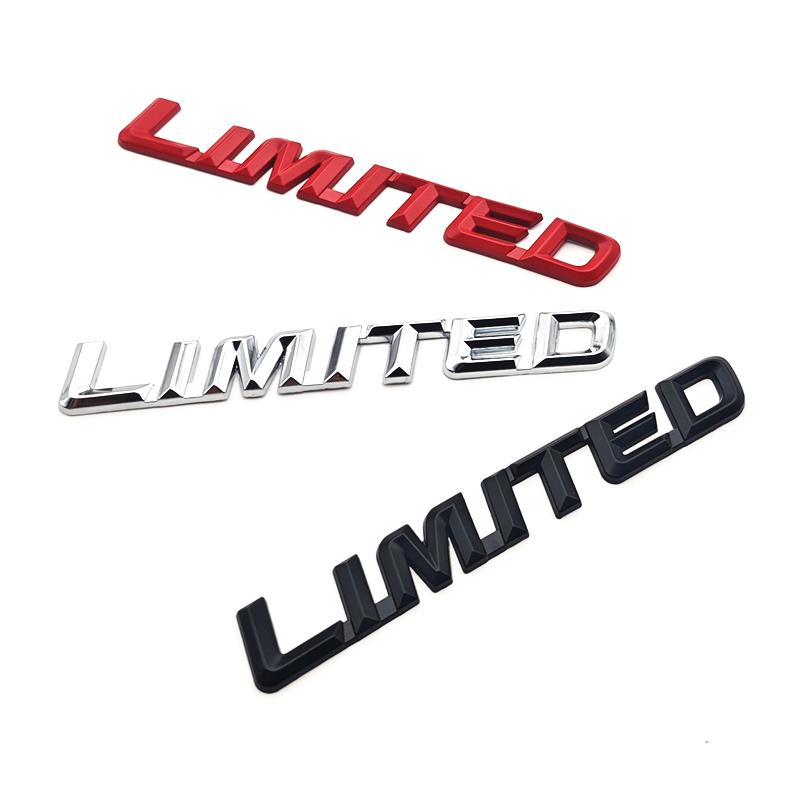 3d Metal Letters Car Rear Logo Limited Emblem Sticker for Ford Jeep Grand Cherokee Highlander Toyota Limited Badge Accessories