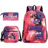 Yuanshen Backpack 3 Pieces/set Girls Boys Travel Shoulder Bag School Backpack