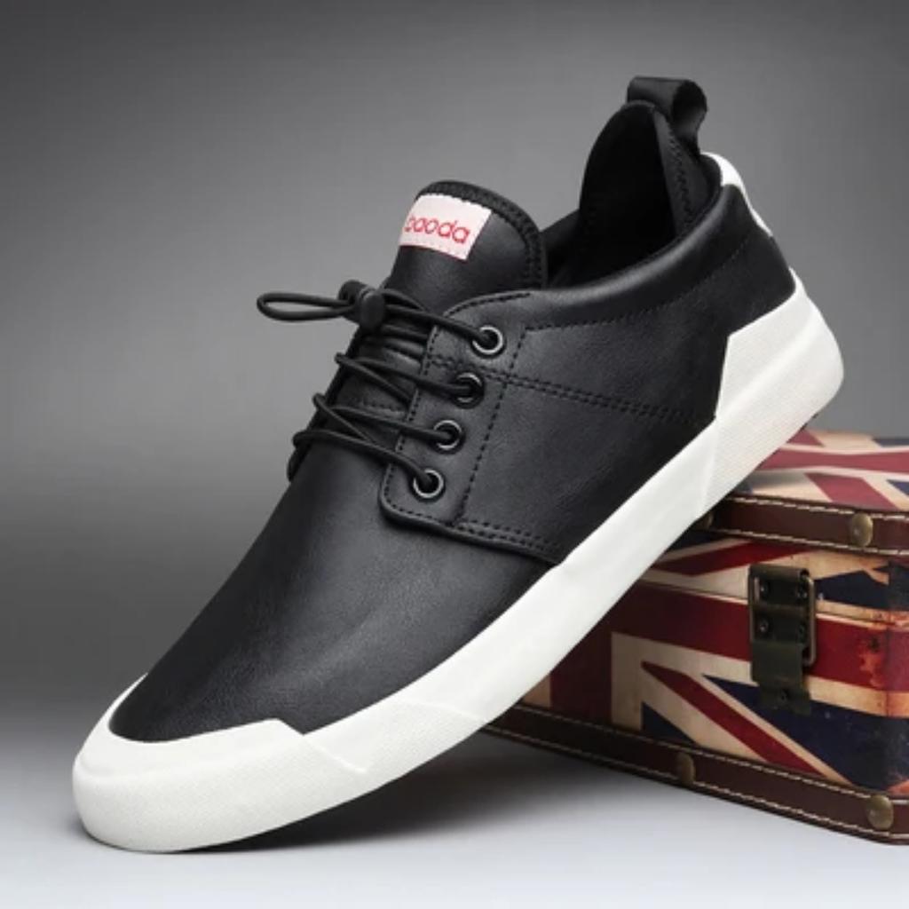 Frühling Herbst neu heiß Mode Herren Schnürleder Freizeitschuhe Trendschuhe coole Slipper Flats hjm87