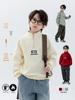 Boys' Velvet Half-Zip Stand Collar Hoodie: 2025 Winter Thickened One-Piece Top for Children