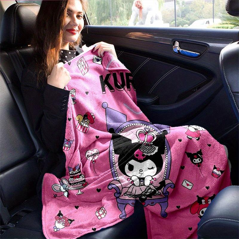 1pc. Cute Kuromi Crowned Plush Blanket - Perfect for Home, Office, or Outdoor Use - Ideal Gift Ideaz0411289