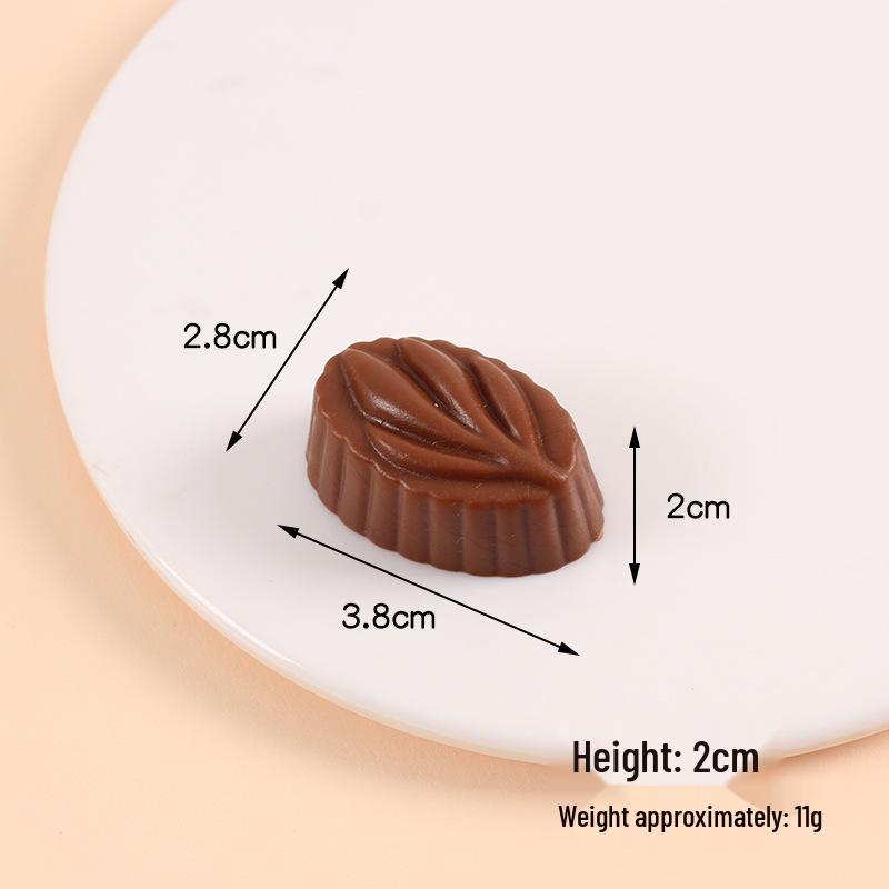 PVC Simulation Black and White Chocolate Miniature Dessert Toy for Display