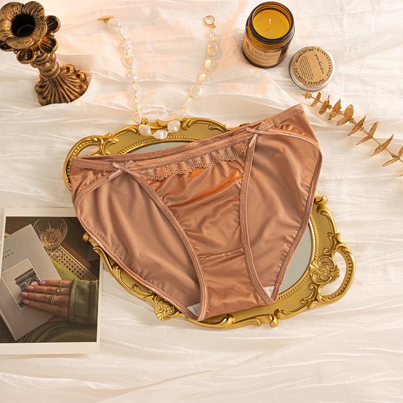 

Атласные Сексуальные Женские Кружевные Трусики с Низкой Посадкой - Чистый Хлопок, Удобные и Дышащие Бесшовные Шортики XL 120-140