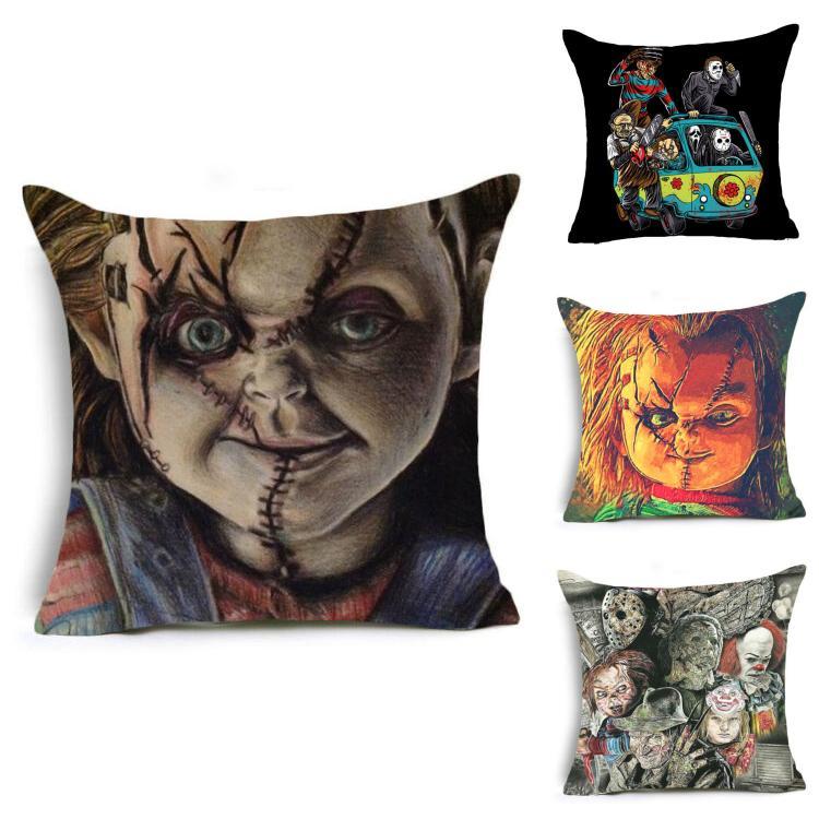 Chucky Good Guy Doll Horror Movie Design Cushion Pillow Case Cover In Vibrant Colors
