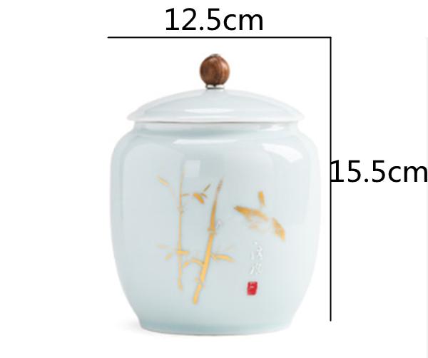 Ceramic Sealed Jar Sugar Bowl with Lid European Coffee Bean Storage Tank Kitchen Storage Box Home Decoration Ornaments