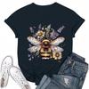 Women's Top Round Neck Casual Printed Short-sleeved T-shirt Top