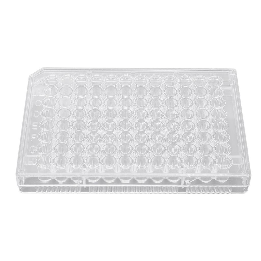 10pcs Tissue Culture Plate 96 Well Clear Polystyrene Cell Growth Culture Plate with Plastic Lid for Laboratory