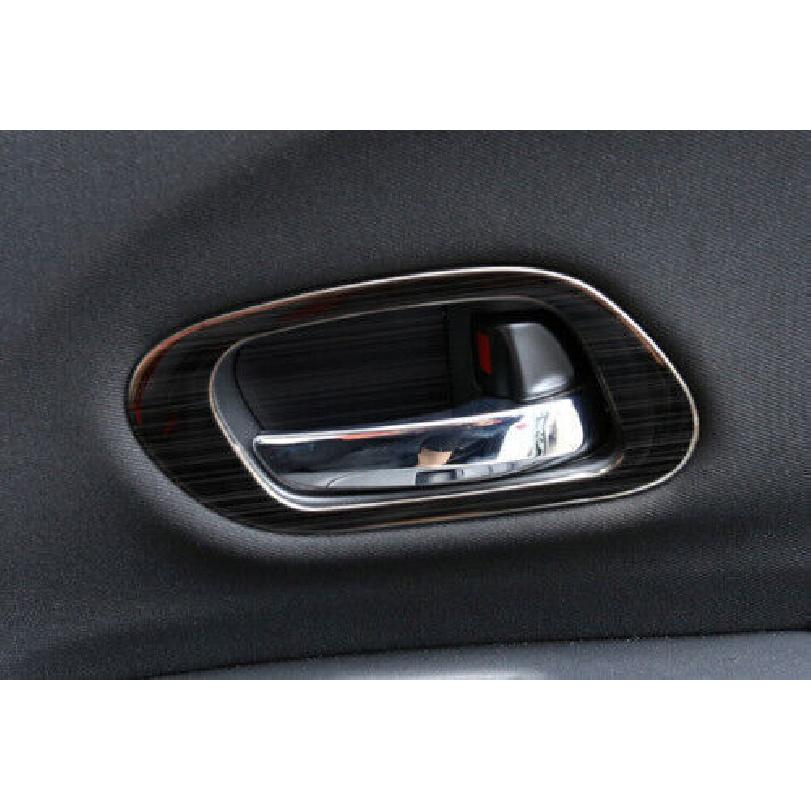 8PCS inner door handle bowl frame trim steel Black Fit For Honda HR-V 2016-2022