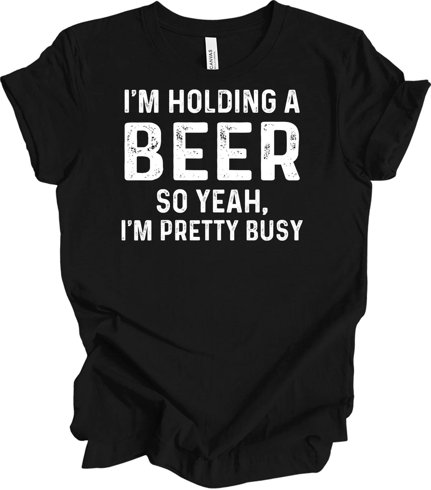 I m Holding A Beer So Yeah I m Pretty Busy Baseball Mom Funny Drinking S