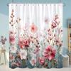 Tropical Greens Botanical Bath Shower Curtain Floral Butterfly Washable Hanging Curtain Bathroom Shower And Tub Decor With Hooks