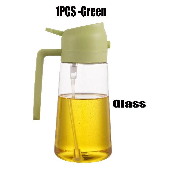 2in1 Glass Oil Spray Kitchen Oils Sprayer Spray Oil Sprayer BBQ Kitchen Baking for BBQ Air Fryer Salad Steak Kitchen Supplies 2