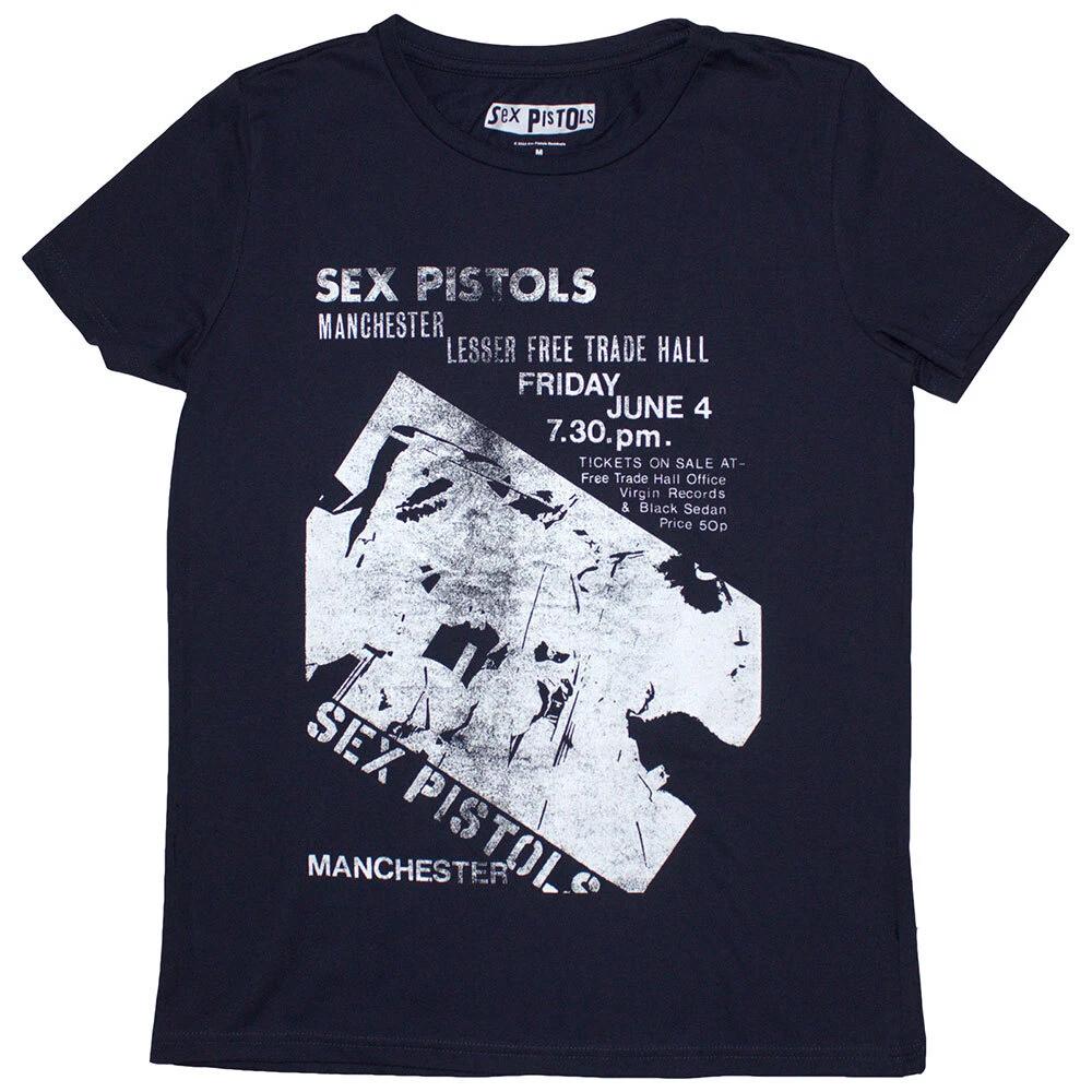 The Sex Pistols Ladies T-Shirt: Manchester Flyer (Medium) 2XL