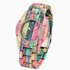 Ladies Color Bamboo and Wood Casual Quartz Wood Watch