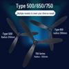 Industrial Floor Fan Blade, Cow Horn Design, 3-Blade Accessory with Plastic, Steel, Titanium, and Magnesium Alloy Components