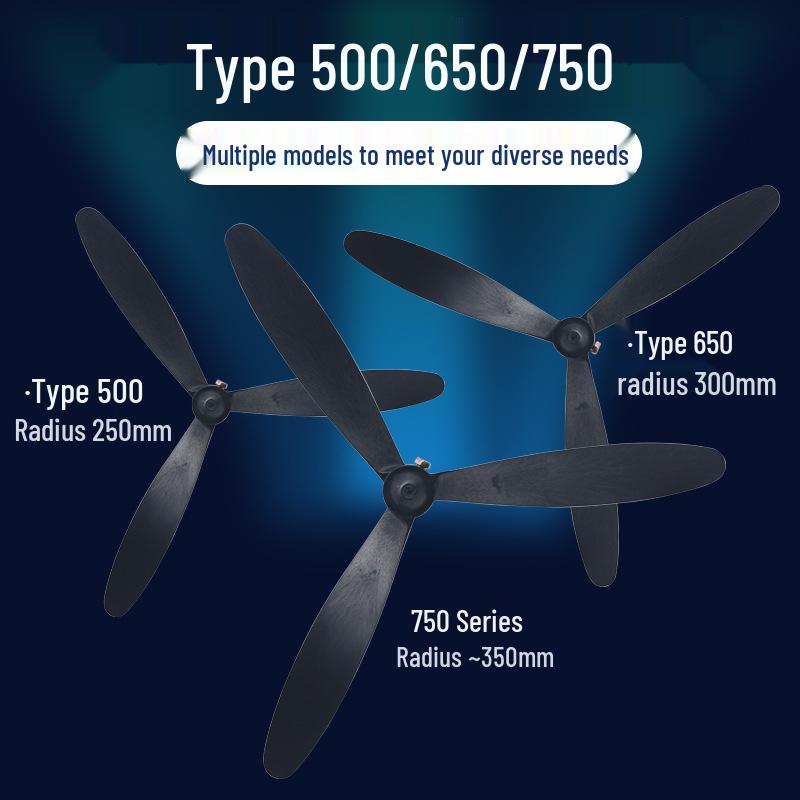 Industrial Floor Fan Blade, Cow Horn Design, 3-Blade Accessory with Plastic, Steel, Titanium, and Magnesium Alloy Components
