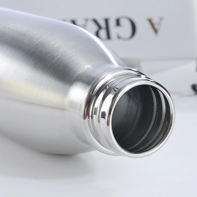 650-1000Ml Portable Outdoor Water Bottle Stainless Single Wall Insulated Cup