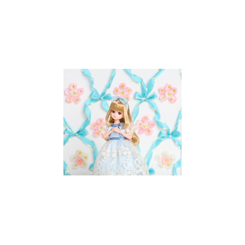 Takara Tomy Licca-chan Doll LD-09 Classical Blue Ribbon Dress-Up Toy for Kids Age 3 and Up