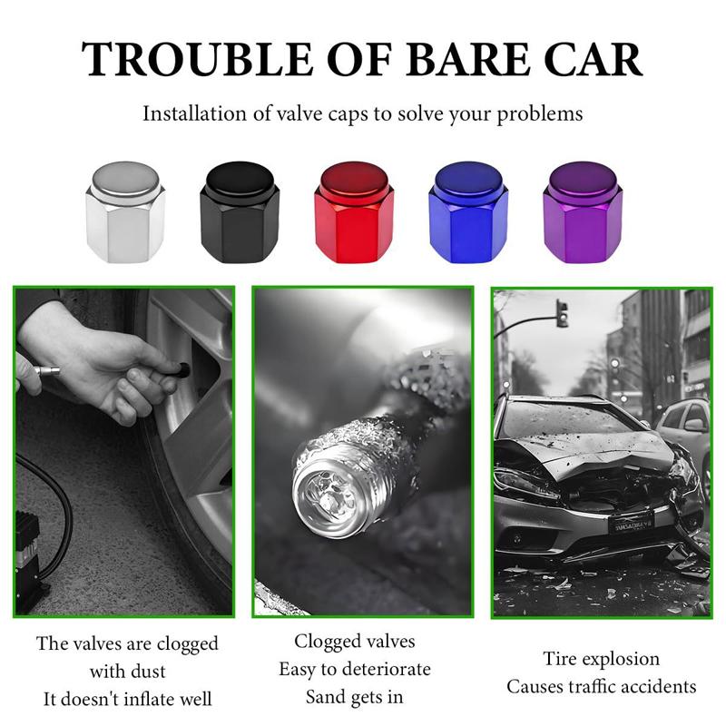 For Ford Ranger T6 PX4Pcs Car Tire Valve Caps Metal Wheel Air Valve Stem Covers For Ford Mustang Fiesta Focus Mondeo Kuga Edge Explorer F150 Sticker