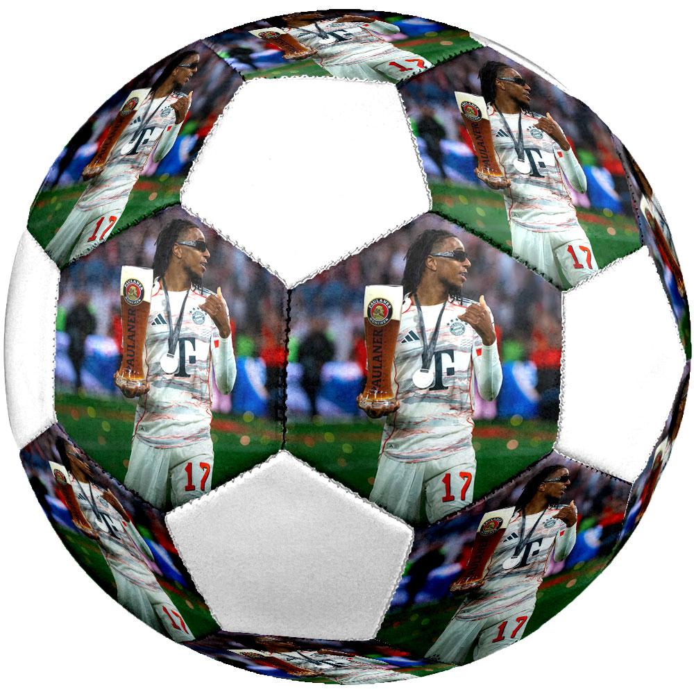 Pallone da Calcio Michael Olise Taglia 5, Cucito a Macchina in PVC, Resistente e ad Alto Rimbalzo, Adatto a Tutte le Età, Merchandising per tifosi, Partite e Uso all'Aperto.